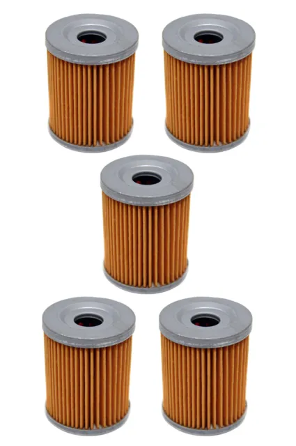 5 Pack of Oil Filters for Suzuki King Quad 300, Quadrunner 160, 250 & Ozark 250