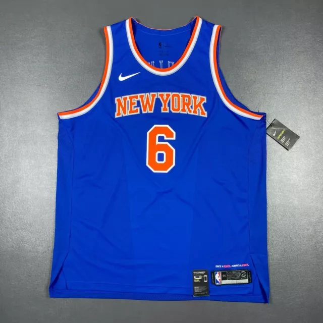 Mens New York Knicks Kristaps Porzingis #6 Blue Jersey Swingman 2XL 56 Nike  at 's Sports Collectibles Store