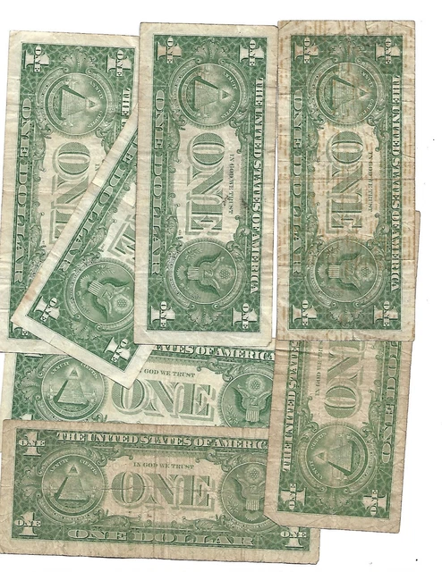 ONE (1) 1957 One Dollar Well Circulated Silver Certificate Note - $1 Bill 2