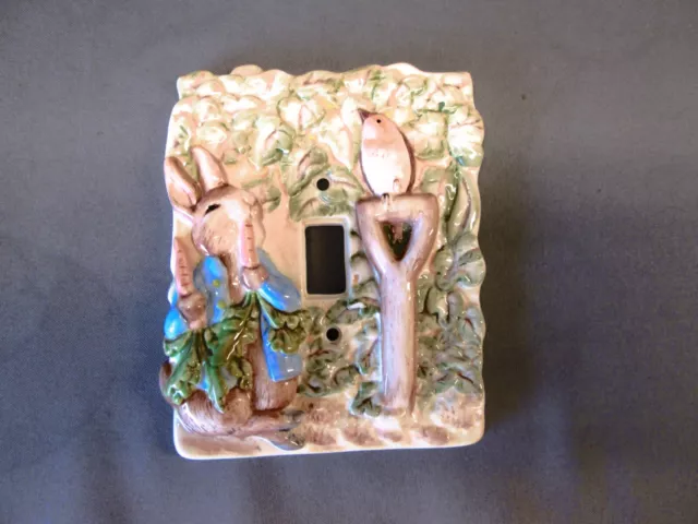 The World of Beatrix Potter Single Light Switch Cover Plate 1995/96 Rabbit Bunny
