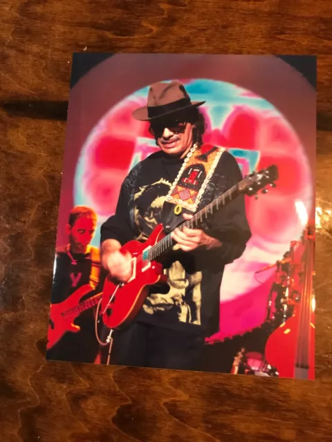 Vintage Carlos Santana 8x10 Glossy Photo Playing Lead Guitar