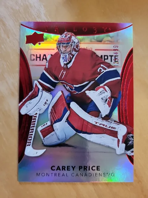 2022-23 Upper Deck Trilogy Red #20 - Carey Price /499 Montreal Canadiens
