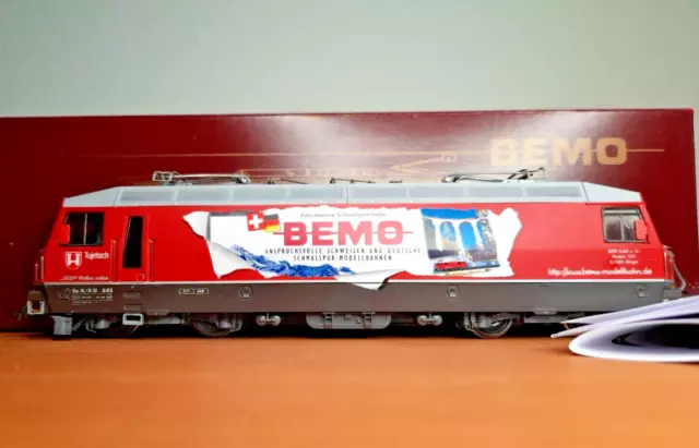 Bemo 1259 115 Elektrolok Ge 4/4 III 645 "Bemo" der RhB  in H0m inkl. OVP