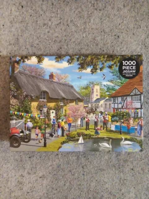 WH Smith, 1000 piece Jigsaw Puzzle, "Party on the Village Green".