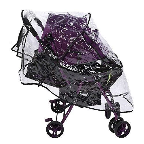 Clear Baby Stroller Rain Cover PVC Universal Waterproof Ventilation Windproof