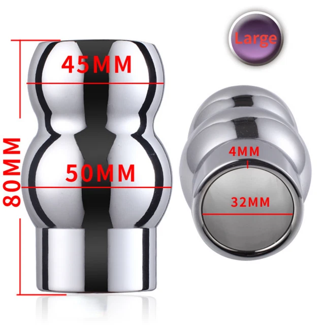 Anal Cleaner Plug Unisex Adult Enema Chrome-Plated Steel Safe Hollow Metal Toys