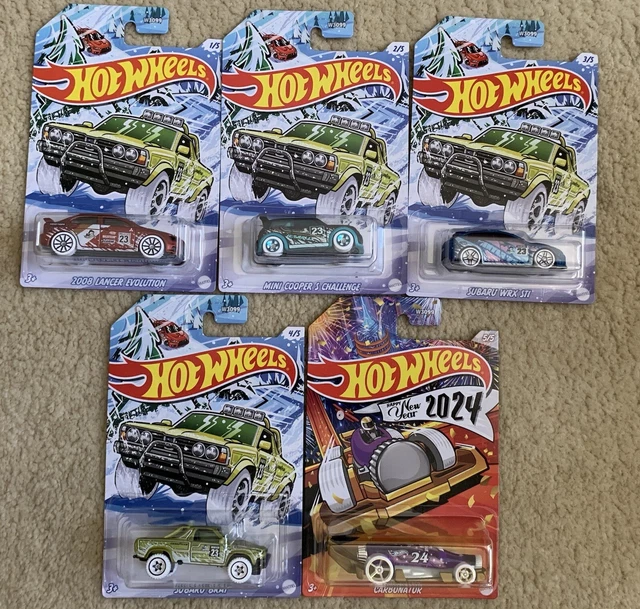 2023 HOT WHEELS Holiday 2023 Christmas, 2024 New Years FULL SET