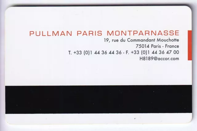 Card / Card Hotel Cle Key .. France Paris Pullman Montparnasse Magnetic 2