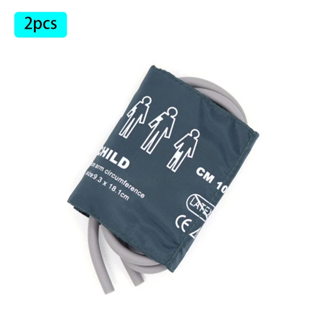 2 Pack new NIBP Cuff Dual Tube child Use Reusable 10-19 cm Circumference Nylon