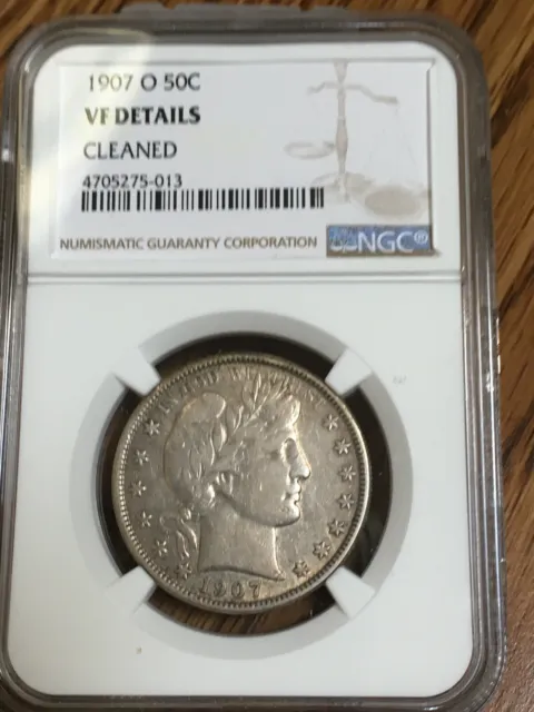 1907-O NGC  VF Details  Barber Half Dollar Nice!!