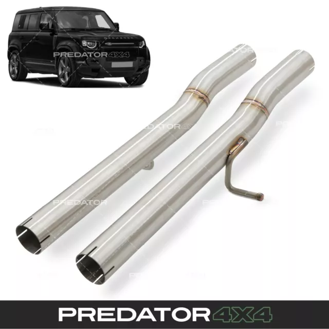 Stainless Steel Resonator Delete For Land Rover Defender 90 110 V8 L663 2020+