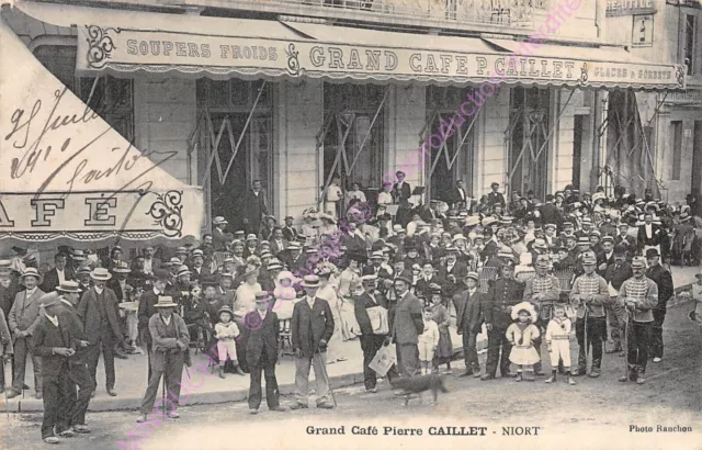 CPA 79000 NIORT Grand café Pierre CAILLET ca1910