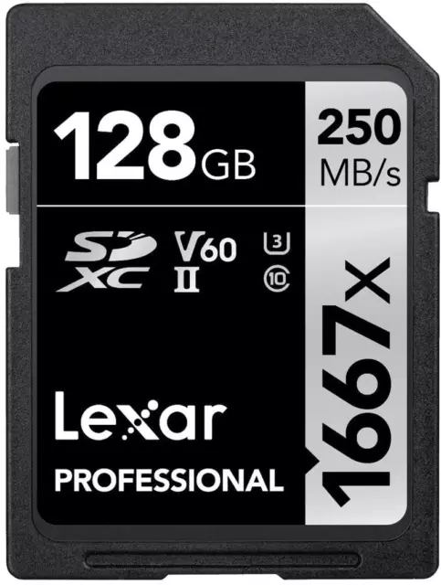 Professional 1667X 128GB SDXC UHS-II Card, (LSD128CB1667) Silver