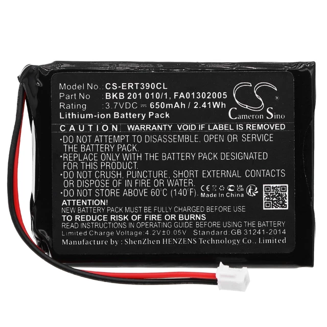 Batterie 1200mAh Li-ion - Compatible Doro 2414/2415/2424, Alcatel DECT, Avaya, Nortel - Tension 3.7V - Couleur Noire