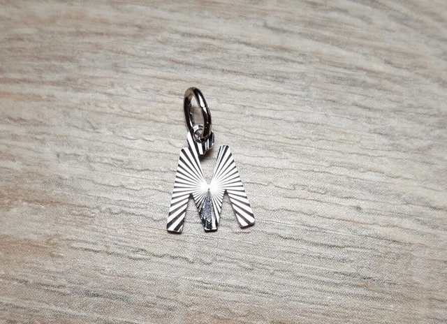 Anhänger Buchstabe M Initial  Charm 925 Silber 0,30 g Silberanhänger CP1775