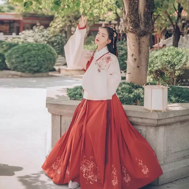 Ragazza Donna Ricamo Abito Hanfu Antico Costume Top Gonna Cinese Cosplay Carino