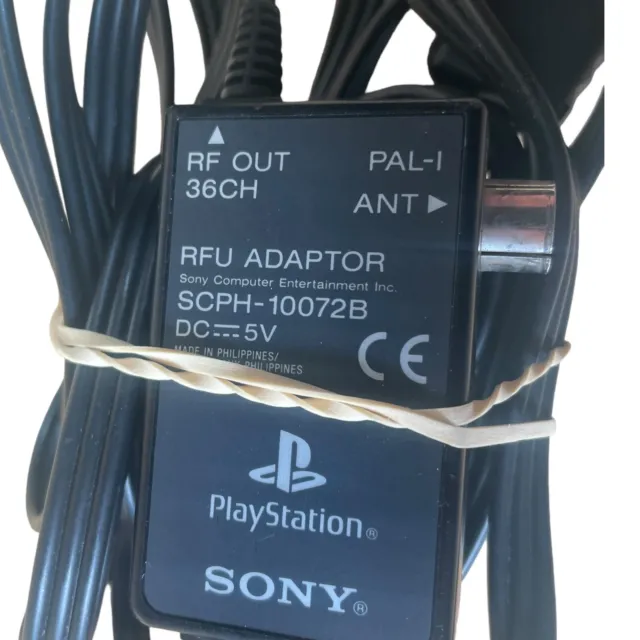Genuine SONY playstation PS1 PSONE PS2 PS3 TV RFU ADAPTOR LEAD CABLE SCPH-10072B