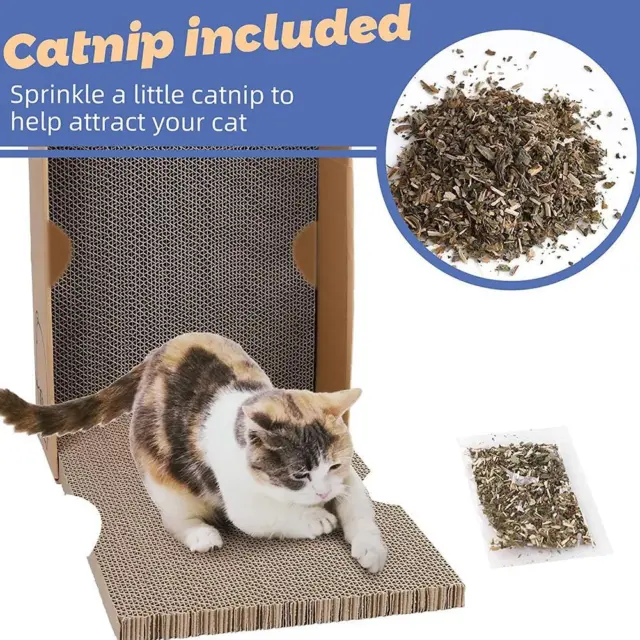 Paquetes de 5 en 1 almohadilla para rascar gatos con caja de cartón rascador para gatos 2023 R6W9
