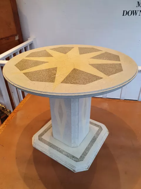 1970's Hand Painted Faux Marble Coffee Table. Vintage/Retro/Mid Century