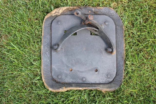Rare Antique Primitive Blacksmith Iron & Canvas Farm Horse Mud/Logging Snow Shoe