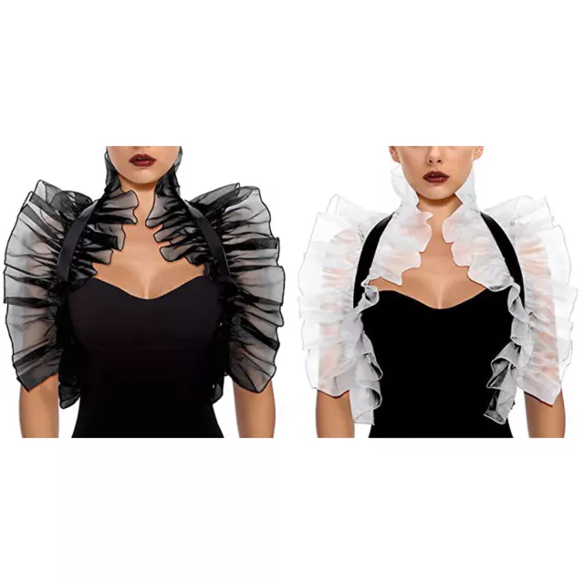 Womens Shawl Gift Wrap Decor Fake Collar Show Gothic Costume Shrug Stage Props