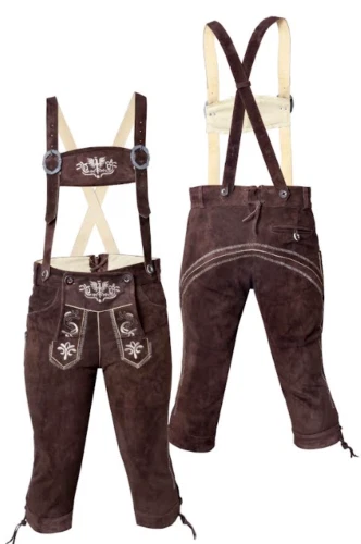 Herren Trachtenlederhose Kniebund Inkl Hosen Träger Gr. 46-62 Oktoberfesthose