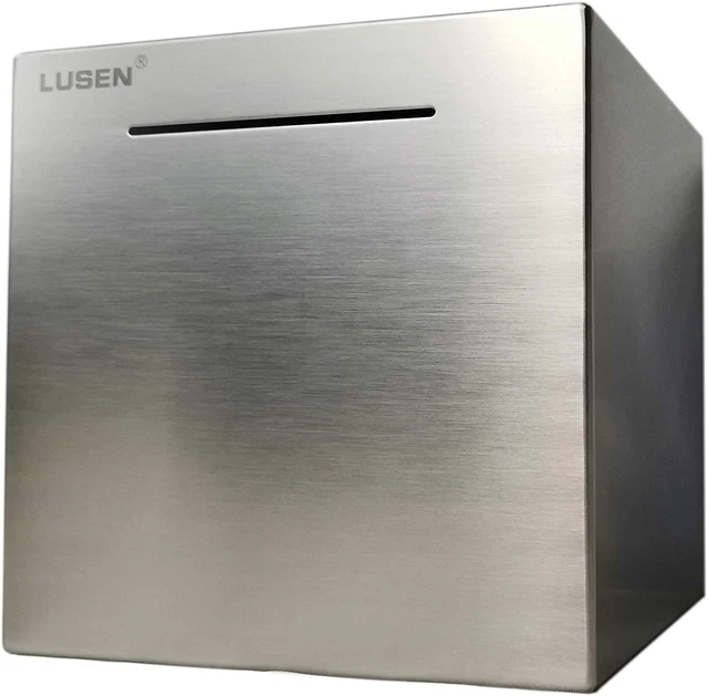 Box Safe Lock Steel Money Security Cash Stainless Storage Bank Cannot Take Out