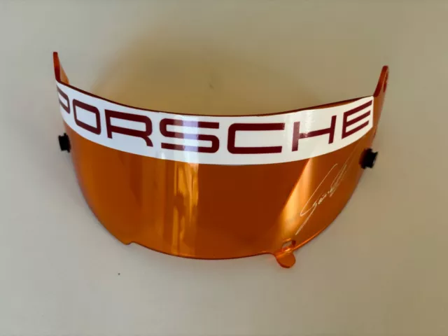 Race visor  used   :  Gianmaria Bruni - Signed - Porsche / WEC