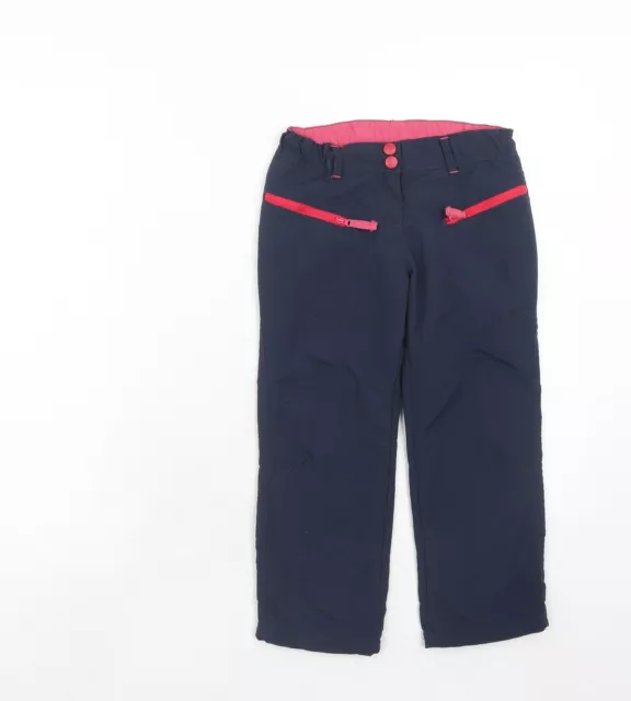 Trespass Girls Blue Polyamide Cargo Trousers Size 5-6 Years Regular Zip