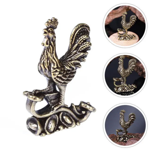 Home Accessories Chicken Brass Ornament The Offic Appearance Yuan Bao