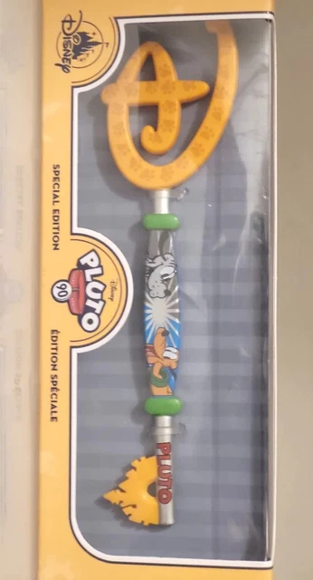 DISNEY STORE PLUTO Collectable Key 90TH Anniversary Boxed From