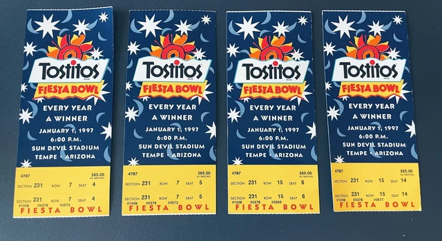 1997 FIESTA BOWL Tickets KANSAS STATE WILDCATS Syracuse Orangemen