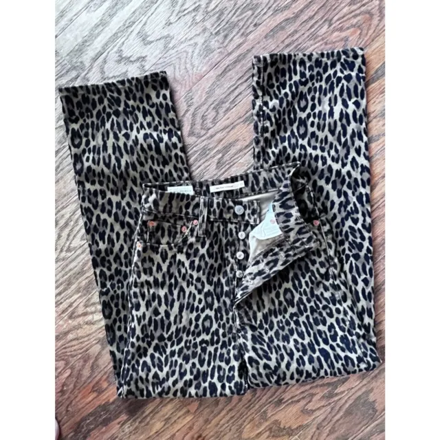 High Waist, Straight Leg Leopard Levi's