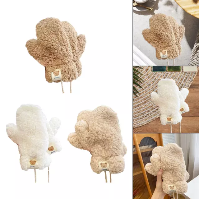 Cute Bear Gloves Thickened Casual Women Winter Gloves for