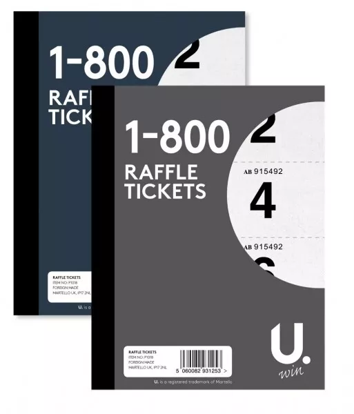 Raffle Tickets 1-800 - Tombola Draw / Raffle Numbered Tickets