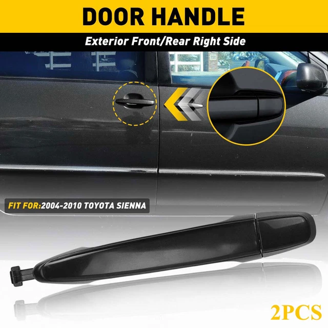 2X For 2004-2010 Sienna Toyota Rear Left Sliding Right Door Door Handle Black