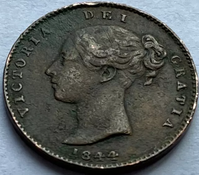 1844 Victoria One Third of a Farthing Coin / #261