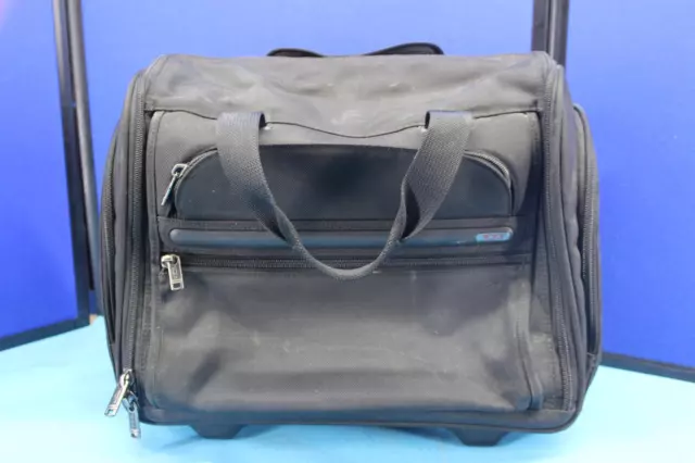 TUMI 17" Wheeled Alpha Compact Briefcase Carry On suitcase Bag Black 22051D4