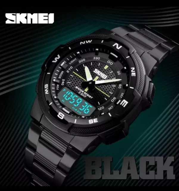 Mens Military SKMEI 1370 Digital Analogue Water Proof Wrist Watch