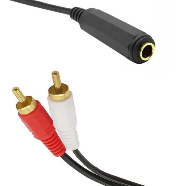 Câble RCA Audio Stéréo Cordon Prise Mini Jack 3.5mm Femelle au 2 RCA Mâle Hi