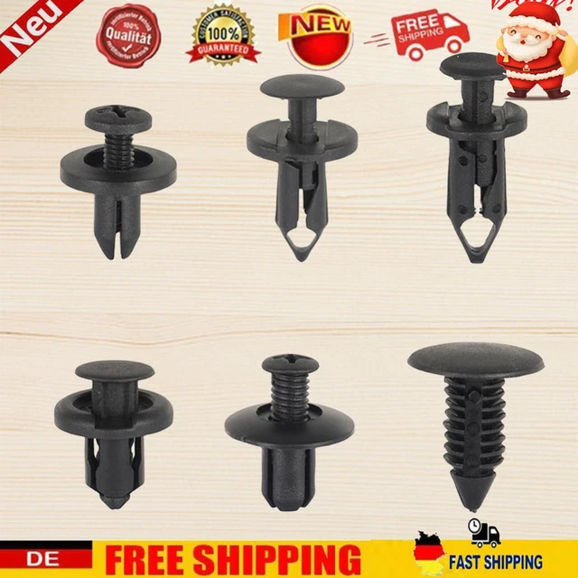 190Pcs Car Retainer Clips 6 Size Push Retainer Kit Door Trim Panel Fender Clips
