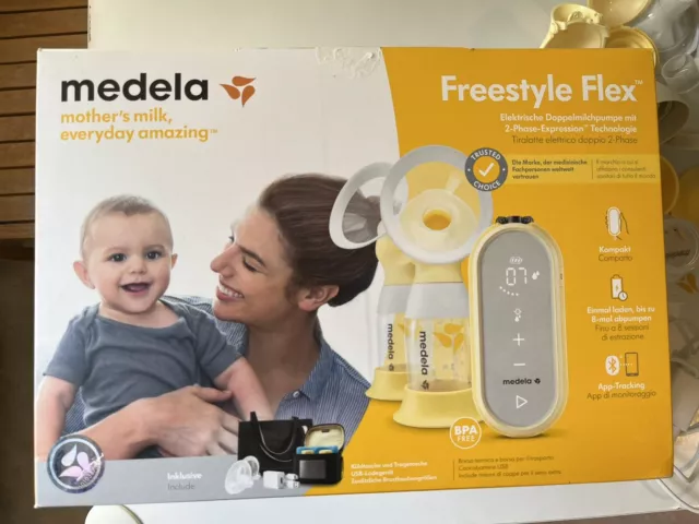 Medela Freestyle Flex Elektrische Doppel-Milchpumpe (plus weiteres Zubehör)