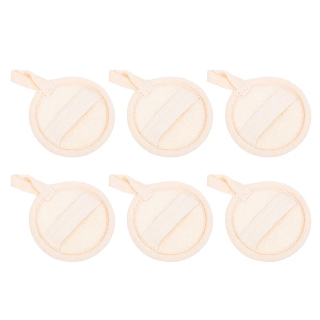 6 pièces Brosse visage luffa démaquillants en microfibre