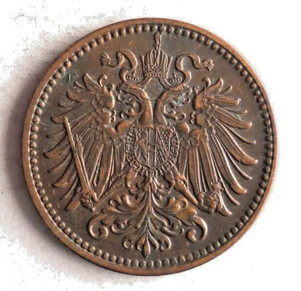 1902 AUSTRIA HELLER - Excellent Coin - FREE SHIP - Bin #410 2
