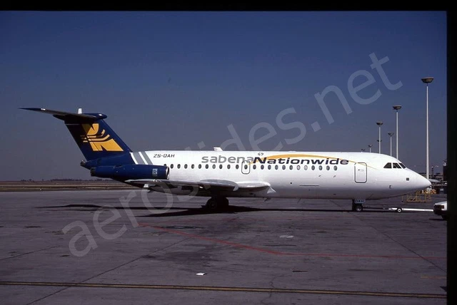 Nationwide/Sabena BAC 1-11 ZS-OAH No Date Kodachrome Slide/Dia A11