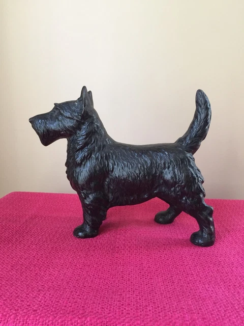 Antique Cast Iron Scottie Doorstop, Attributed to Hubley Manufacturing