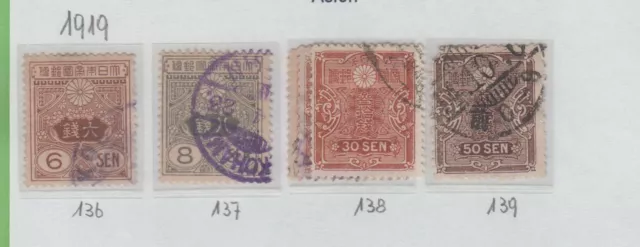 018 - Japan -  Lot aus  Mi-Nr.   136 - 139     gestempelt