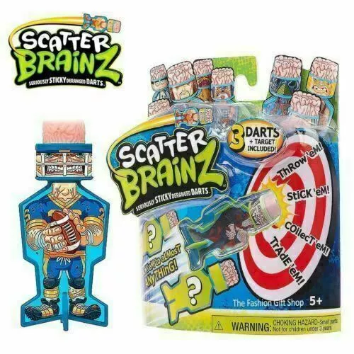 Scatter Brainz Toy 3 Darts And Target Children's Games Stocking Fillers Series 1