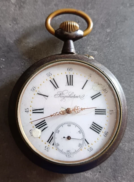 montre gousset argent Antoine frères régulateur fonctionne TB superbe +- 1900 eB