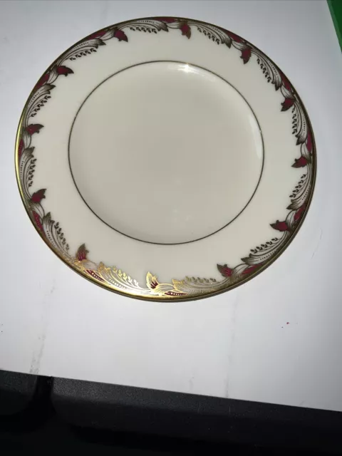 Lenox Essex Maroon  Salad Plate Smooth Edge 6” 0-351-R